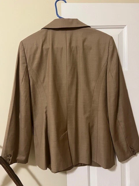 Ann Taylor 女式经典棕色西装外套 12 码 — 第 2/3 张图片