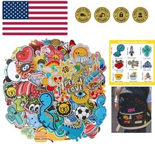 100pcs Random Iron on Patches, Embroidered Iron on/Sew on Patches Applique fo...