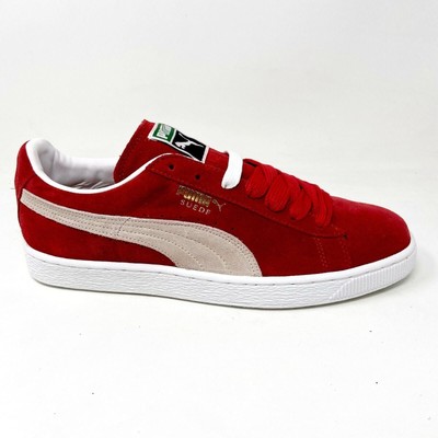 Puma Suede Classic + High Risk Red White Mens Sneakers  display picture 1
