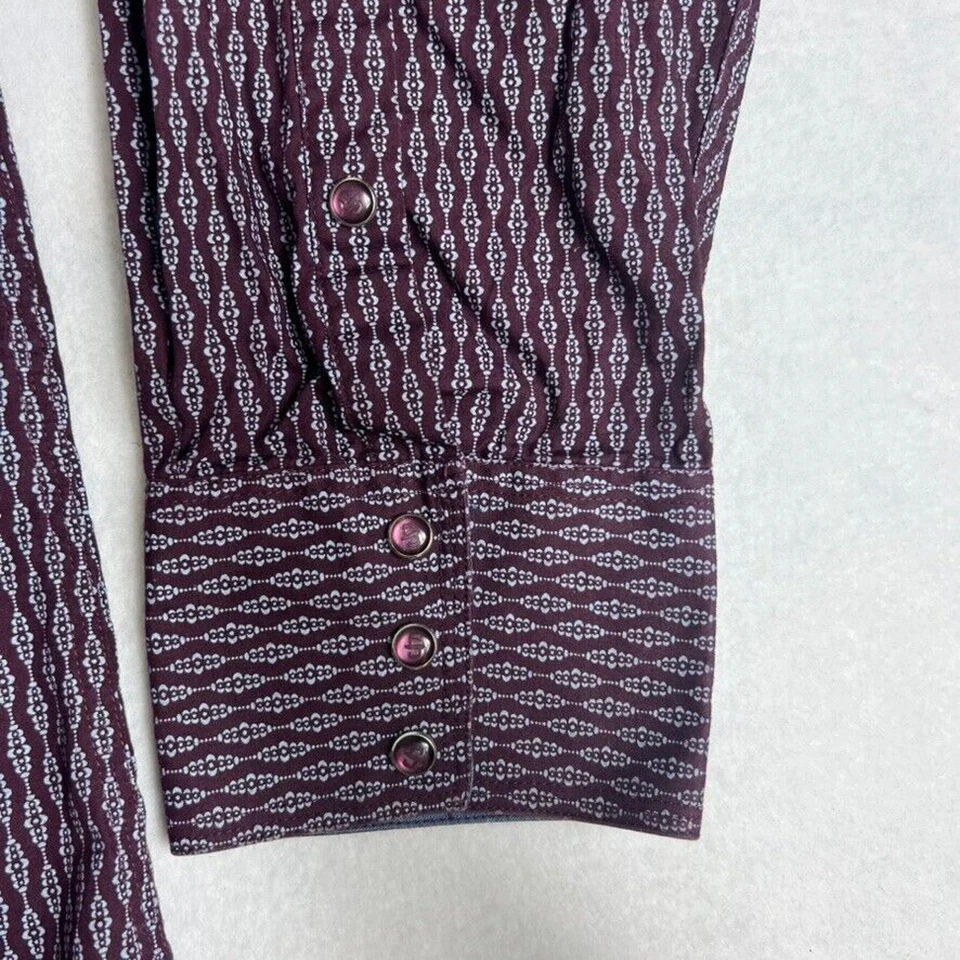 Stetson Shirt Mens 3XL Red Brown Button Up Long Sleeve Embroidered 11-001-0425-0 - Image 4 of 4