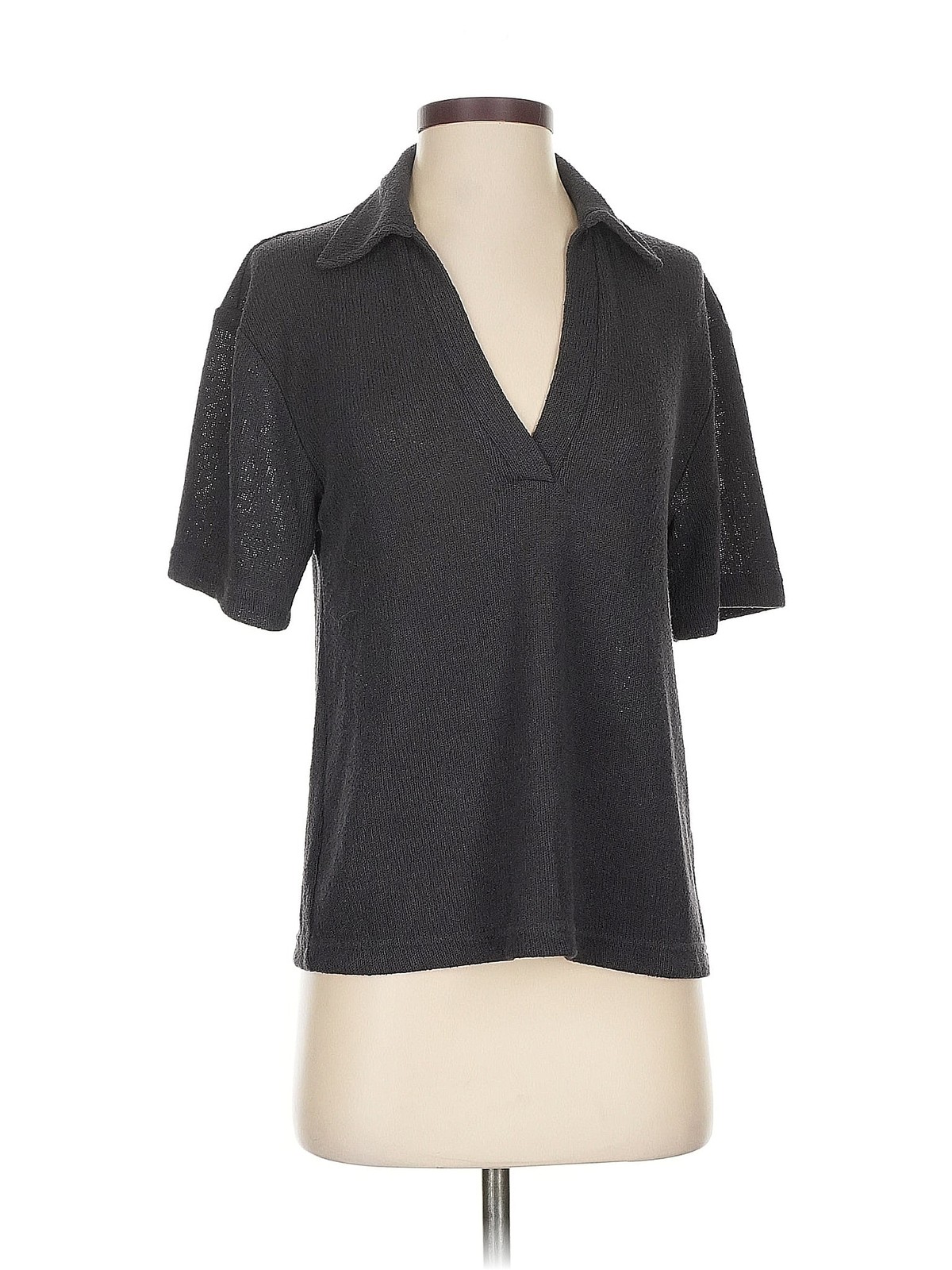 H&M L.O.G.G. Women Gray Short Sleeve Turtleneck XS