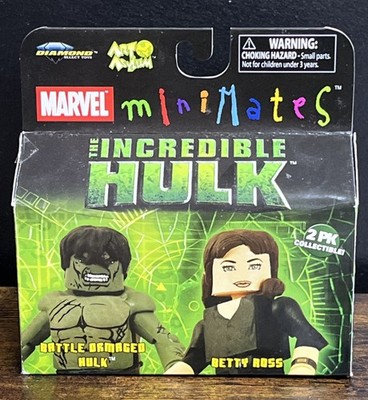 Marvel Minimates The Incredible Hulk Battle Damaged & Betty Ross 2 Pack 2008 NIB