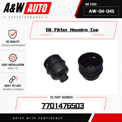 Oil Filter Housing Cover Cap 7701476503 Renault Trafic Mk2 2006 to 2014 dCi