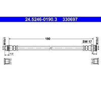 ATE 24.5246-0190.3 Bremsschlauch Hinterachse FüR CitroëN Peugeot