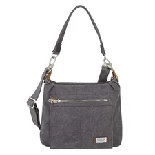 $120 New Travelon Anti-Theft Heritage Hobo Bag Gray Travel bag