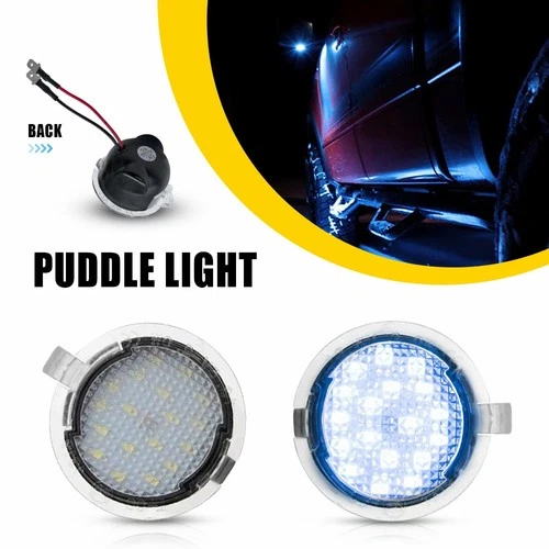 2x LED Side Mirror Puddle Light for Ford F150/Expedition 2007-2014 Black Housing