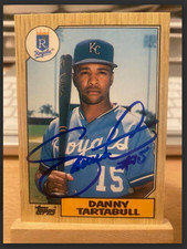 1987 Topps Traded Tiffany Danny Tartabull Auto Autograph Royals Clean Bold Ink R