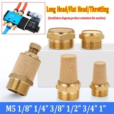 Muffler Compressed Air Sintered Bronze Muffler M5 1/8" 1/4" 3/8" 1/2" 3/4" 1"