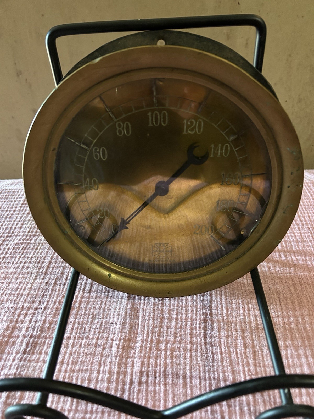 Vintage U S Gauge Company Brass Pressure Gauge Pat. 1906