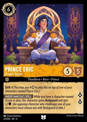 Prince Eric - Ursula's Groom (022) Ursula's Return Disney Lorcana