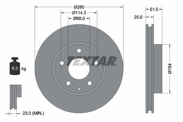 Textar Bremsscheibe 92267503-image