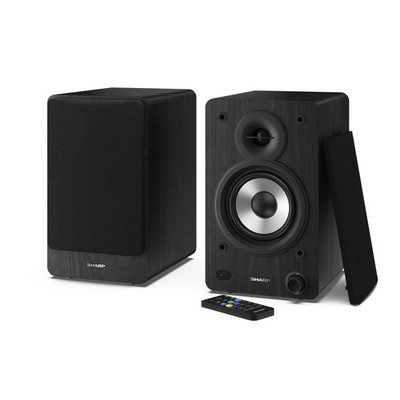 Regallautsprecher (60W, 2-Wege-Aktivboxen) - Bluetooth, USB - SHARP CP-SS30(BK)