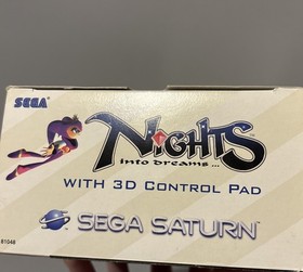 Nights Into Dreams (Sega Saturn 1996) Big Box with 3D Control Pad CIB Reg Card 