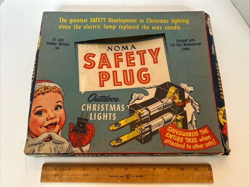 Vintage BOX ONLY - Noma Safety Plug Outdoor Christmas Lights 3215-SF