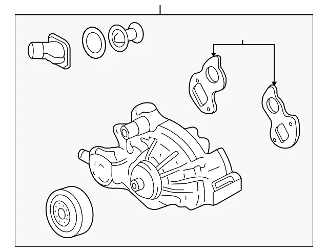 Kit de bomba de agua de motor genuino GM 07-20 Cadillac Chevrolet GMC Hummer 19434033 Foto 3 de 4
