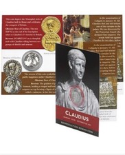 Roman Gold Aureus & Silver Denarius Coin Pack of CAESAR, CLAUDIUS & HADRIAN