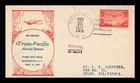 DR JIM STAMPS US COVER TRANS-PACIFIC 50C AIR MAIL FDC SCOTT C22 REGISTERED