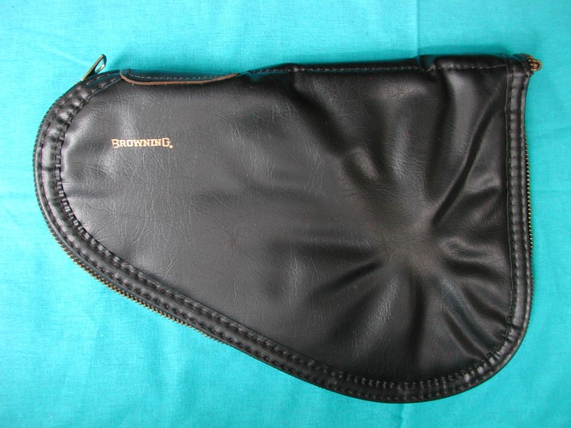 Original Browning Leatherette Vinyl Red Lined Factory Pouch Browning Hi Power