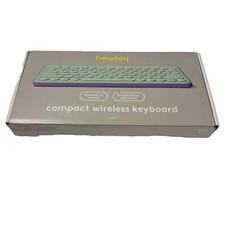 HeyDay Compact Wireless Keyboard - Spring Teal Bluetooth  USB Wireless Receiver