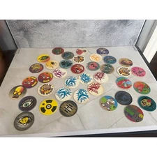Vintage 90s Pog Collection – 38 Original Pogs- Nostalgia