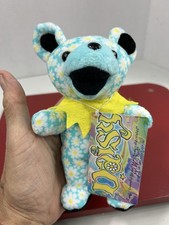 Grateful Dead Daisy Bean Bear Collectible Plush Toy Liquid Blue 1998 Flowers