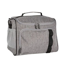 	Soft Insulated Cooler Bag 24 Can Capacity Gray	