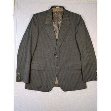 VTG Arnold Palmer Blazer Mens 42R Grey Pinstripe Wool Blend Sport Coat Excellent