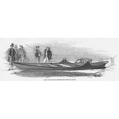 Boat for His Royal Highness the Prince of Wales - Antique Print 1848