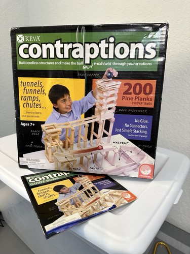 Keva Contraptions 185 Planks Pine Wood Mindware *READ - Picture 7 of 8