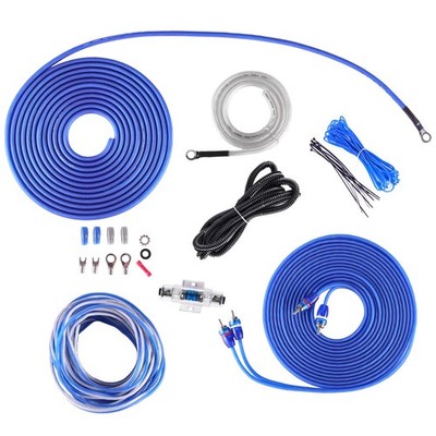 Skar Audio 8 Gauge OFC Complete Amplifier Installation 8 (OFC), Blue 