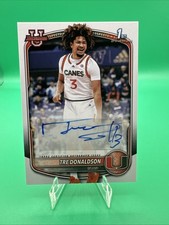 Tre Donaldson Base Auto 2025-2026 Bowman Basketball 1st Miami PA-RM