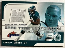 2001 Fleer Game Time Uniformity #29 Corey Simon Eagles