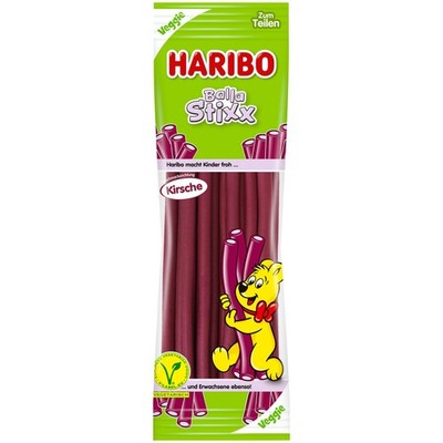 HARIBO BALLA STIXX Cherry Flavor Sticks Gummi Candies 200g 7.05oz