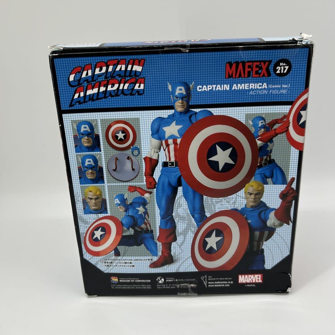 MAFEX CAPTAIN AMERICA(COMIC Ver.) フィギュア NEW AUTHENTIC MAFEX No.217 CAPTAIN AMERICA COMIC Ver. Action