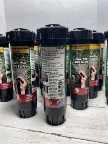 20-Rain Bird Pop Up Spray Head SP40AP-25 4"/10cm, Adjustable Pattern Sure Pop