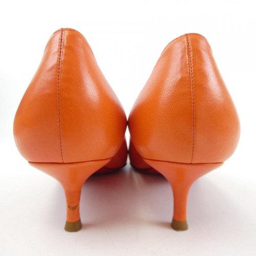 Christian Louboutin Size 37.5 Women's Leather Pumps in Orange - Picture 5 of 6