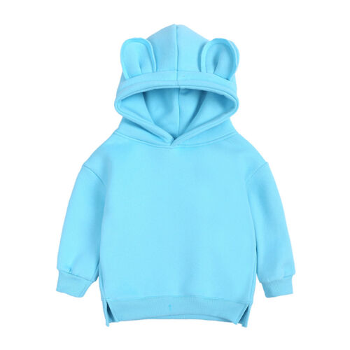 Toddler Kids Infant Baby Boy Girl Cute Bear Ear Hoodies Sweatshirt Tops Clothes - Picture 15 of 21