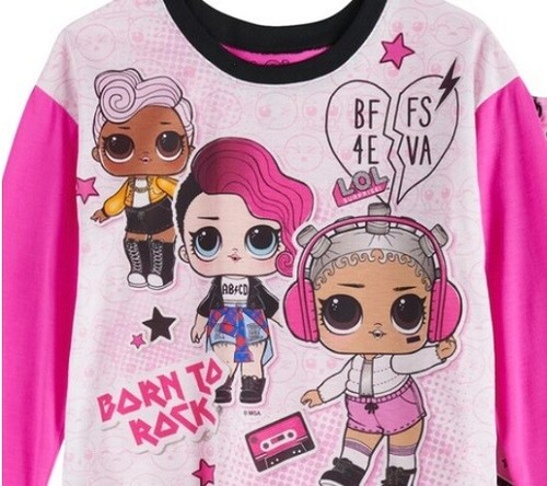 LOL Surprise Pajamas Girl's size 6 NeW Shirt Pants Pjs Set NWT Born To Rock NWT - Picture 4 of 5