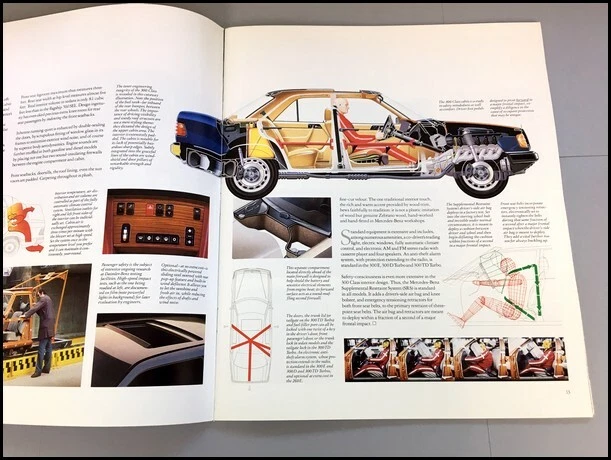 1987 Mercedes Benz 300 300E 300D 300TD Wagon 50-page Car Brochure Catalog Foto 3 de 4