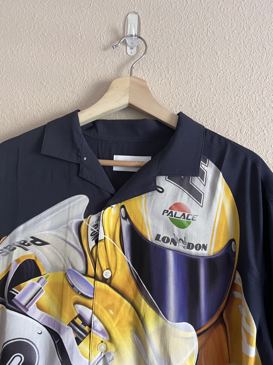 Palace Skateboards Skrrt Button Down Shirt - Size Large - Navy