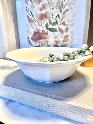 Pfaltzgraff HERITAGE WHITE Large Salad Pasta Serving Bowl Wash Basin 12 1/4"