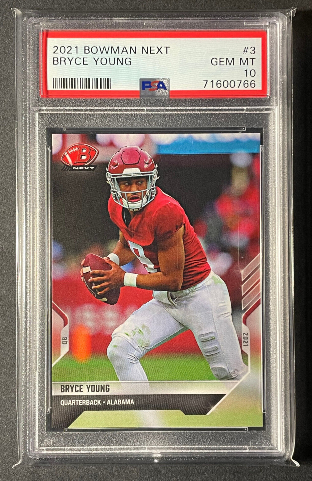 Bryce Young 2021 Bowman Next #3 Low Print Run Pop 26 PSA 10