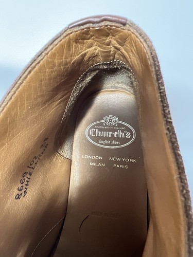 Church's Whielmina Women's Chukka Boots Suede Lace Up Ankle Shoes Brown Size 37 - Picture 11 of 12