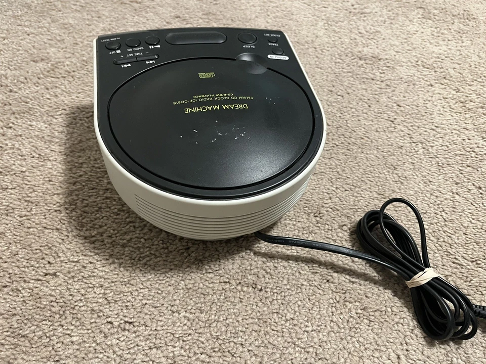 Sony Dream Machine #ICF-CD815 Dual Alarm LED Clock FM/AM Radio CD Player WORKS - Image 4 of 4