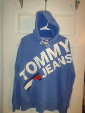 Tommy Jeans Blue Oversized Hoodie Mens Medium