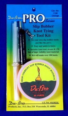 DU-BRO FISHING SLIP BOBBER KNOT TYING TOOL KIT ( ORANGE )( CAT. # 1156 )