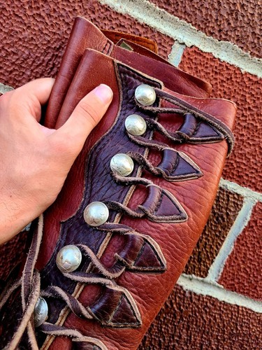 Vintage Bald Mountain Renaissance Buffalo Nickel Moccasin Boots Sz 8 Womens - Picture 3 of 13