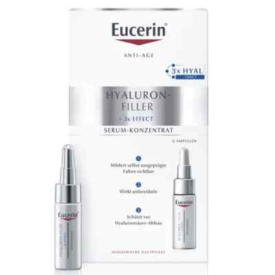 Eucerin Hyaluron-Filler + 3x Effect Serum-Konzentrat, 6x5ml = 30ml, PZN 01171175
