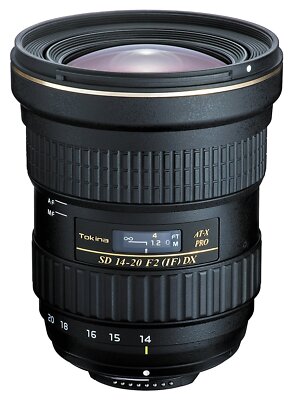 Tokina ATXAF140DXN 14-20mm f/2 Pro DX Lens for Nikon F, Black