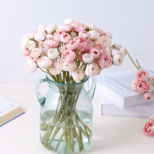 Künstliche Mini Rose Blumenstrauß für DIY Tischrosen Hochzeit Dekor Indoor Home - Bild 4 von 9